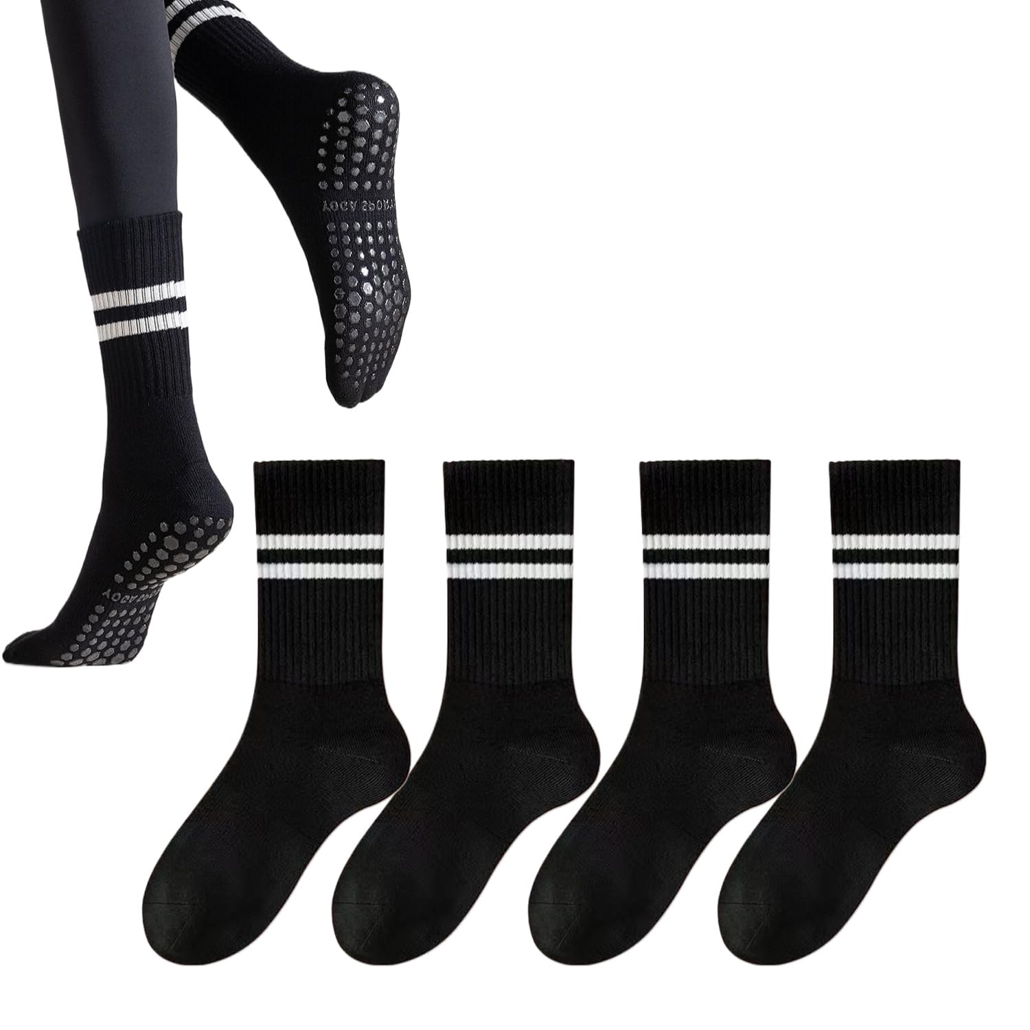 Lot De 10 à 30 Chaussettes Homme Noires Hermann – Coton Confort, Coutures Plates, Anti-Glisse